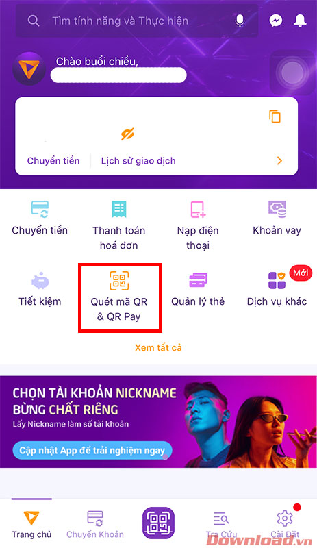 Hướng dẫn chuyển khoản qua QR code kh&ocirc;ng cần nhập số tài khoản.